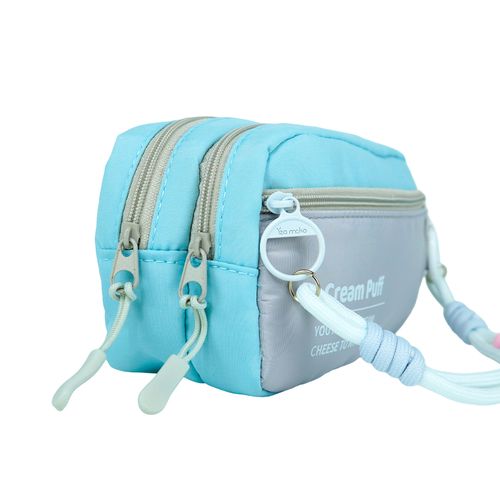 Estojo Kroma Cream Puff Grande Triplo Azul