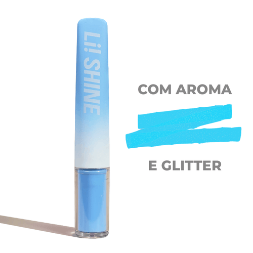Marcador de Texto Kroma Shine com Glitter Azul - Aroma Brisa Salina