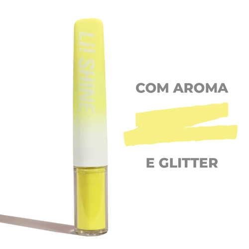 Marcador de Texto Kroma Shine com Glitter Amarelo - Aroma Âmbar