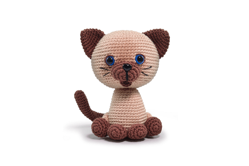 Kit Amigurumi Círculo Cães e Gatos - Siames