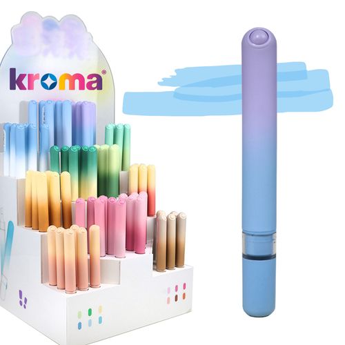 Marcador de Texto Kroma Slim Antiestresse Azul Claro