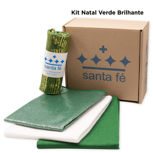 Kit Feltro Santa Fé Natal Verde Brilhante 50x70cm - 4 un