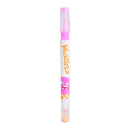 Caneta Kroma Monster Ponta Dupla Fina e Chanfrada Pink e Laranja