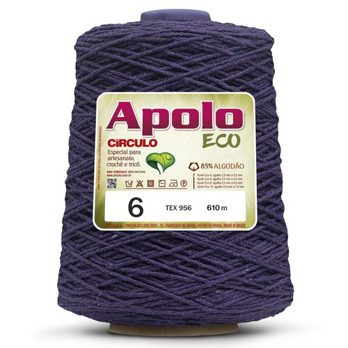 Barbante Apolo Eco 4/6 Círculo Purpura 6498 - 610m